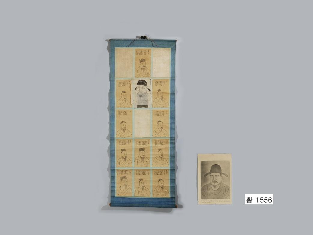 사성칠군자도 족자